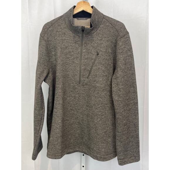 TOAD & CO Outbound 1/4 Zip Pullover Sweater Knit Top Brown Size L - Picture 10 of 10